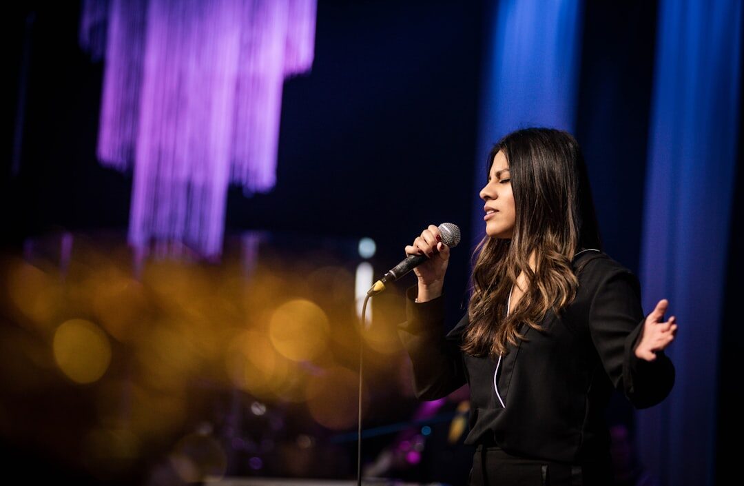 famous singer performing